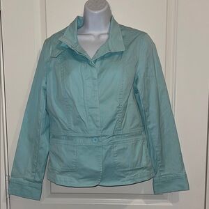 Sale! 🔥🔥🔥 Talbots Blue Utility Jacket Lightweight Collared